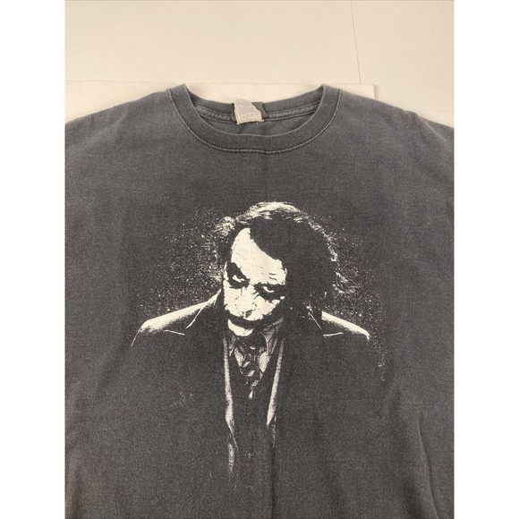 Vintage Batman Dark Knight Joker T-Shirt Size Medium Heath Ledger - Picture 2 of 7
